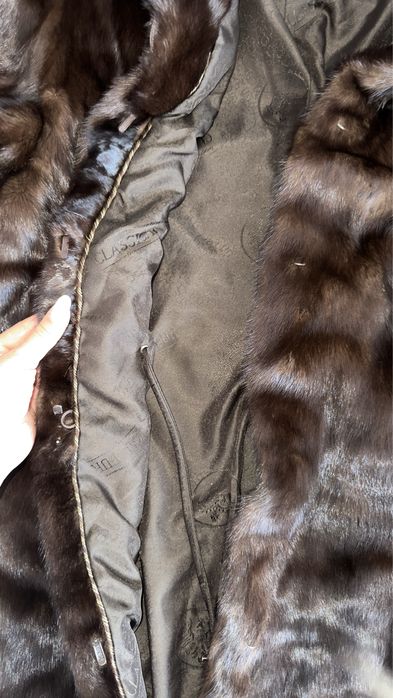 Норковая шуба коричневая