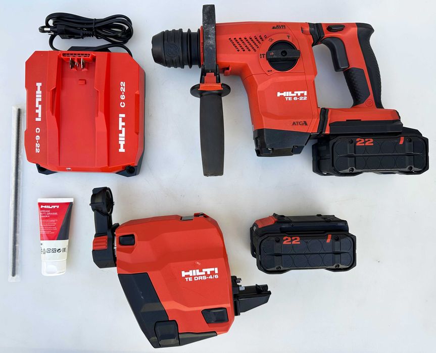 Hilti TE 6-22 + TE DRS-4/6 Nuron - Безчетков перфоратор с прахоул 2024