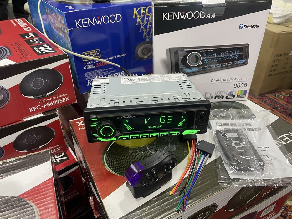 Kenwood avto magnitafon Yangi Rul pulti bor Blutus Usb aux Xamelyon