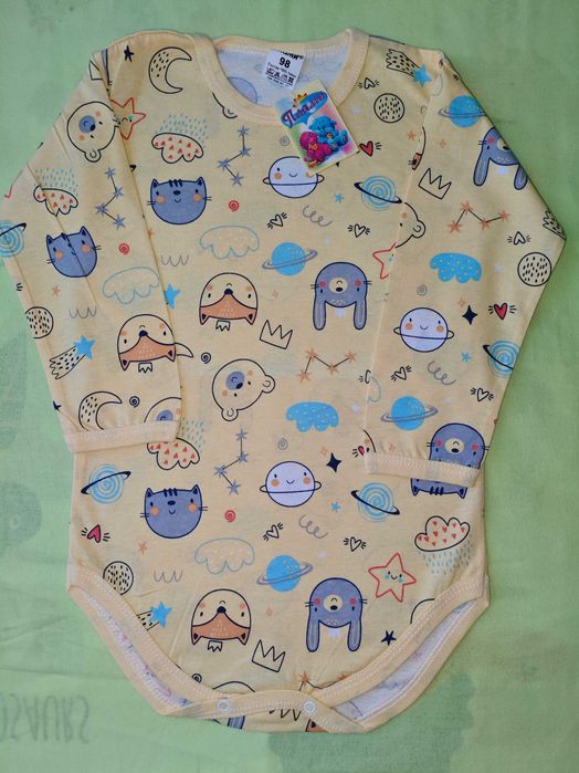 Нови бебешки бодита с дълъг ръкав, размер 80, 92 и 98