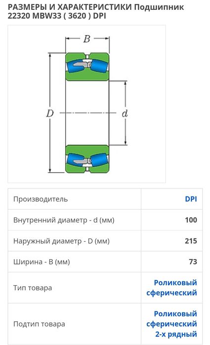 Подшипник 3620 MBW33