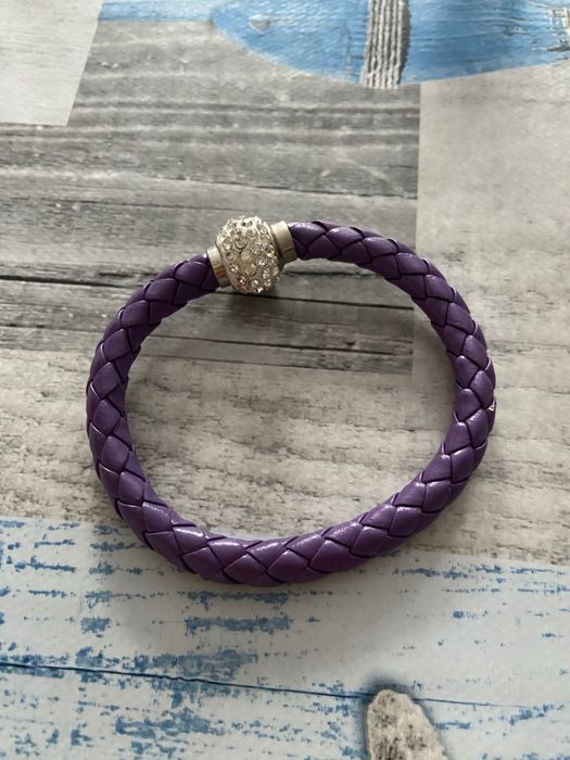 Кожена гривна Ampli5 със сребро