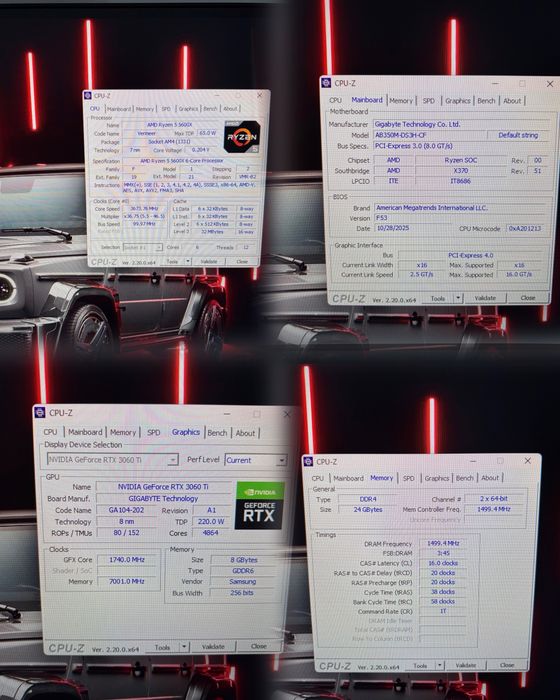PC Gaming Ryzen 5 5600X + RTX 3060 Ti 8GB / 24GB RAM / SSD NVMe – Full HD Ultra