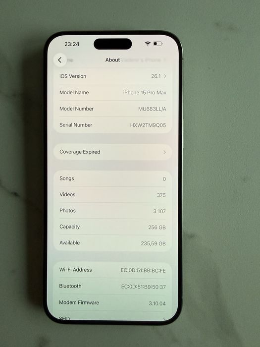 iPhone 15 Pro max 256GB