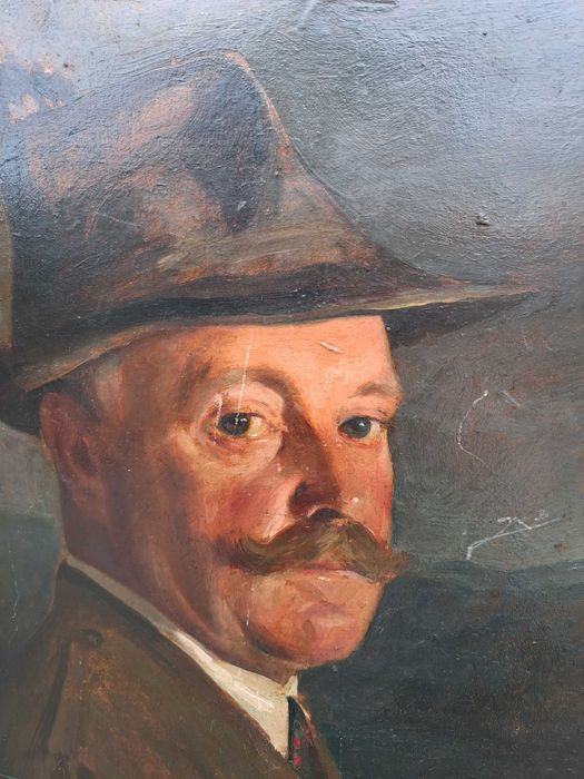 tablou vechi pictura 46/59 cm semnat Erich Probst