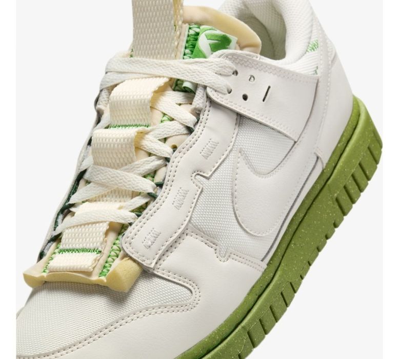 Кроссовки Nike Dunk бежевый белый, зеленый  оригинал