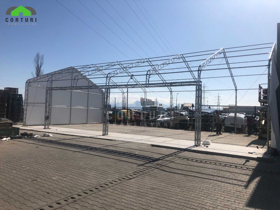 Cort industrial TIP CASĂ 10 x 18,3 x 6,1 m