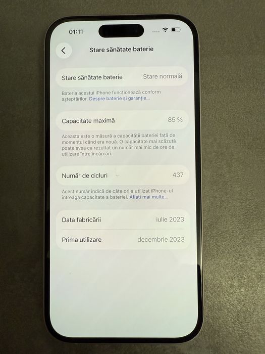iPhone 15 , Pink , 128 GB , impecabil