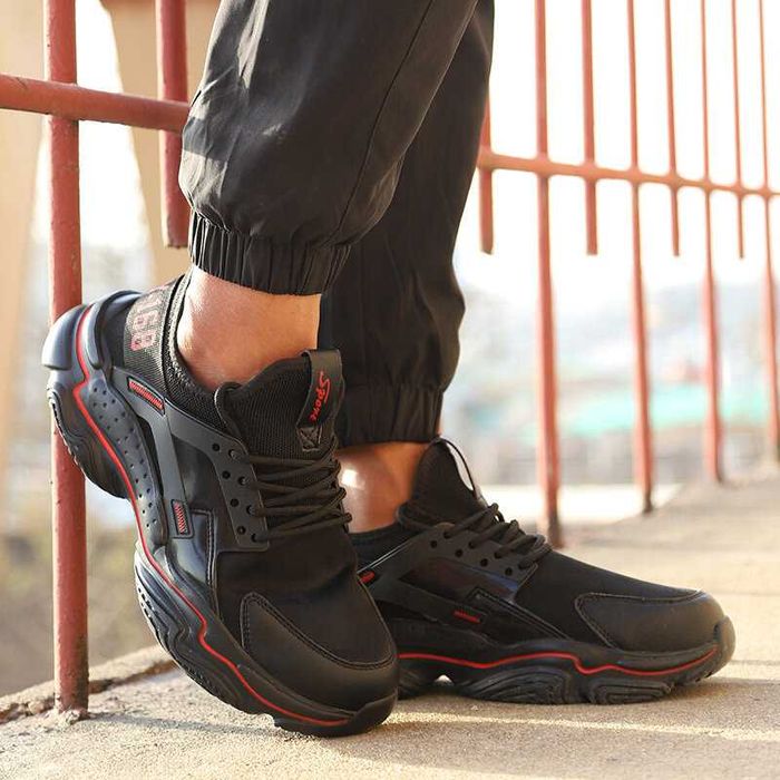 Защитни Работни Обувки Veiras Safety, S1P, Черно / Червено