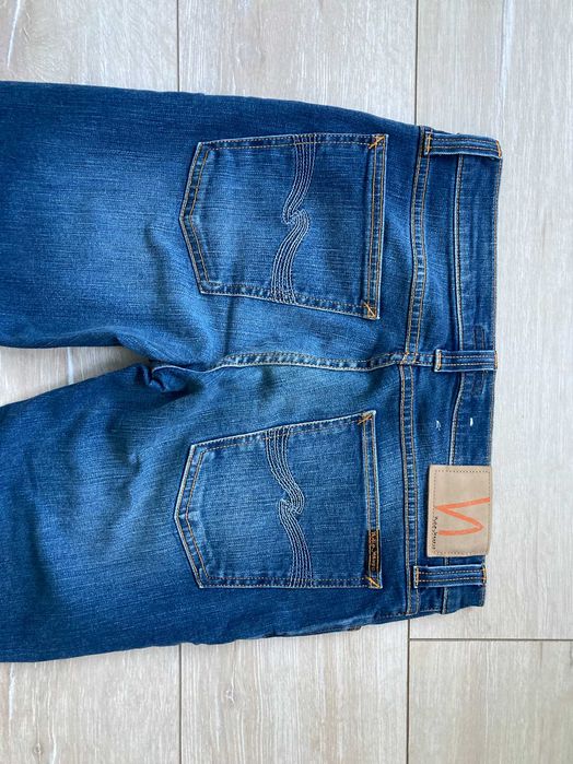 Nudie Tight Long John Bright Blue мъжки дънки размер W28 L34