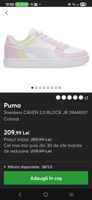 Sneakersi Puma 37 purtați o singura data