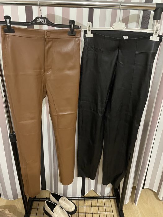 Кожени панталони Зара, Манго