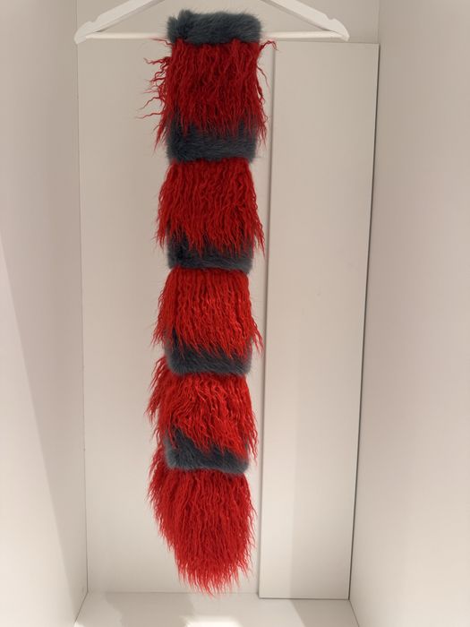 Шал SHRMPS в червено и сиво-синьо