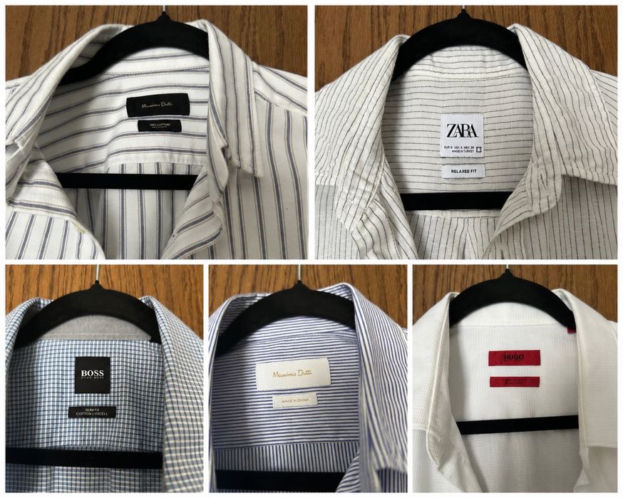 Camasi barbati Hugo Boss, Massimo Dutti, Zara (5 bucati)