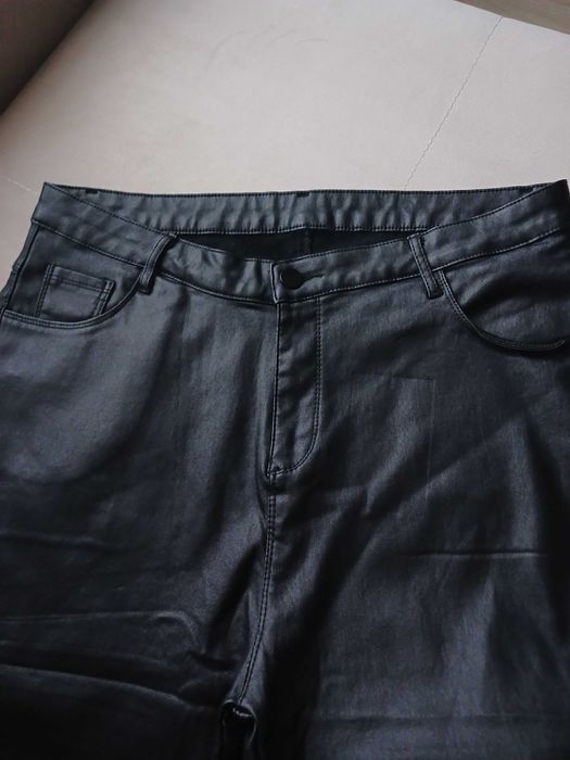 Только до 1 мая! Брюки джеггинсы кожаные скинни, большой размер