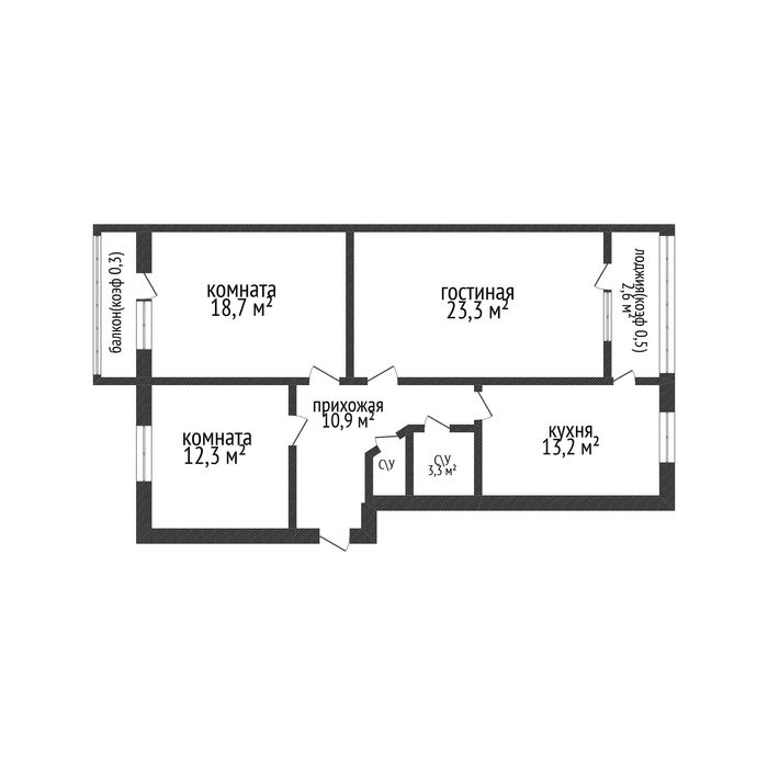 Продам 3 ком улучшенной планировки КЖБИ