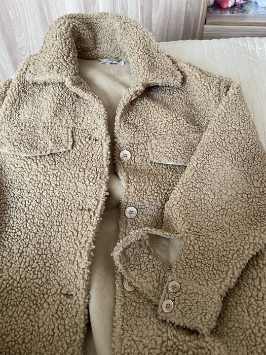 Удлиненная куртка тедди