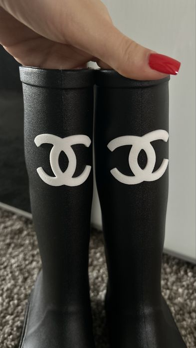 Cizme Chanel Rubber Boots premium pe stoc marimea 36
