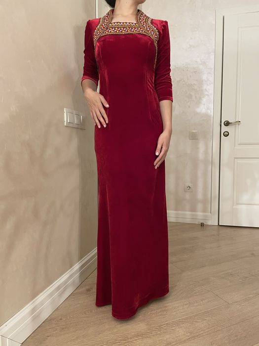 Туркменское бархатное платье