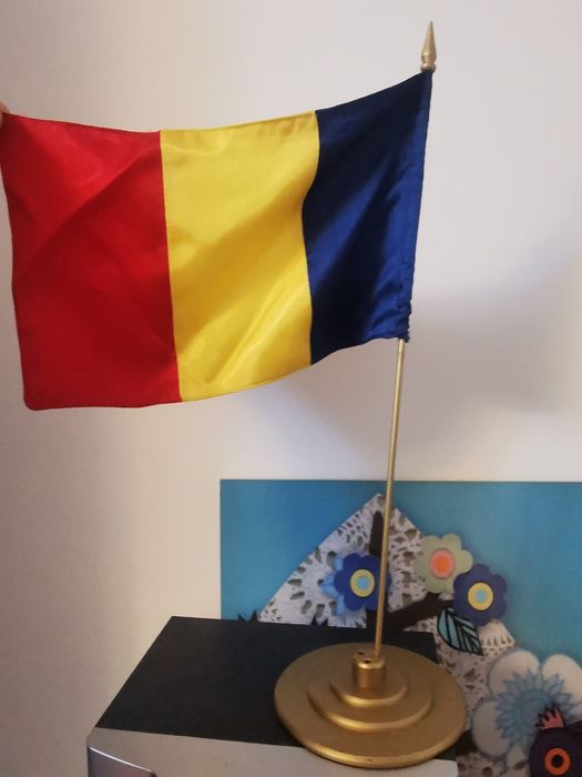 Steag Fanion Romania de birou / Steag de birou Romania