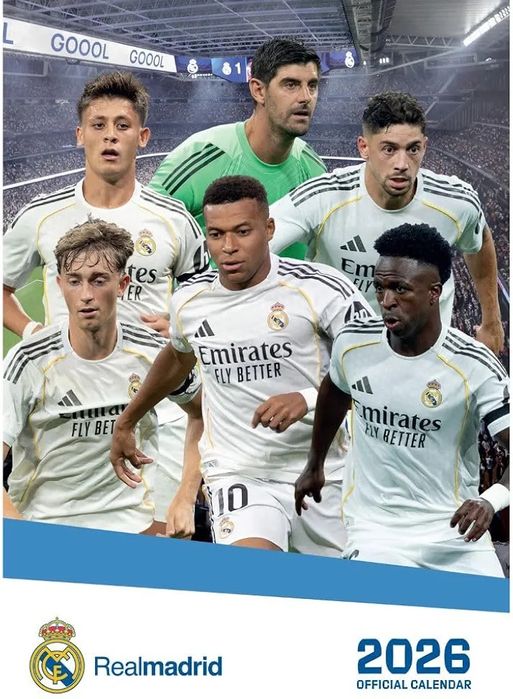 Real Madrid CF Оригинален календар 2026 | Стенен