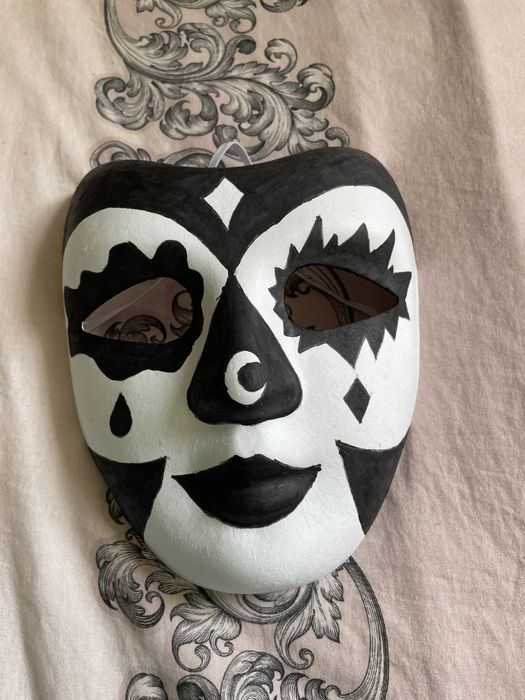 Masca Carnaval Alb Negru