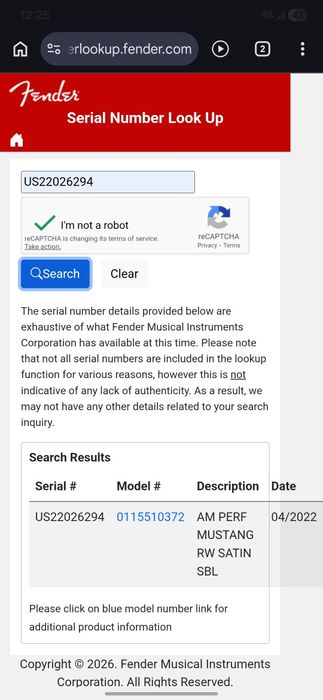 Электрогитара Fender Mustang