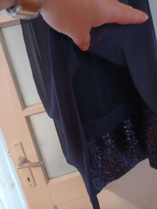 Rochie de gala midi bleumarin marimea 44