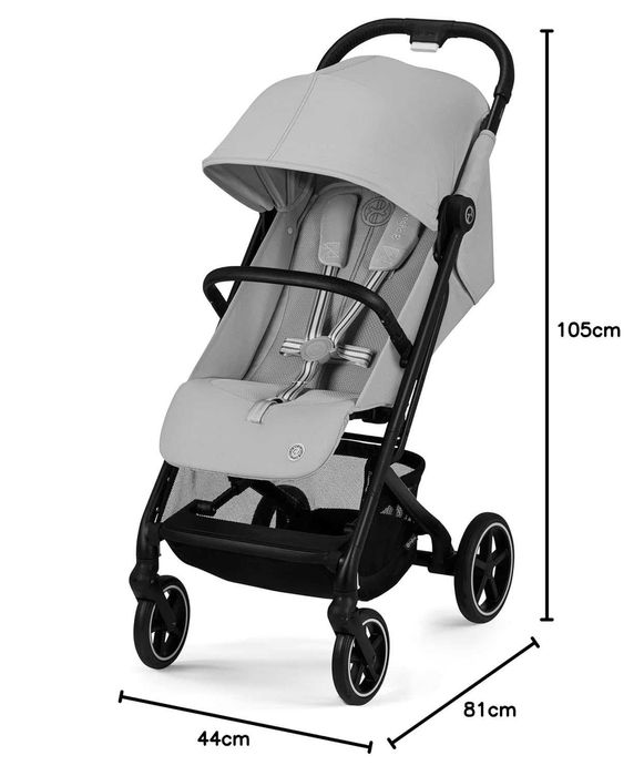 Ново! Бебешка/детска лятна количка Cybex Beezy Fog grey, сив