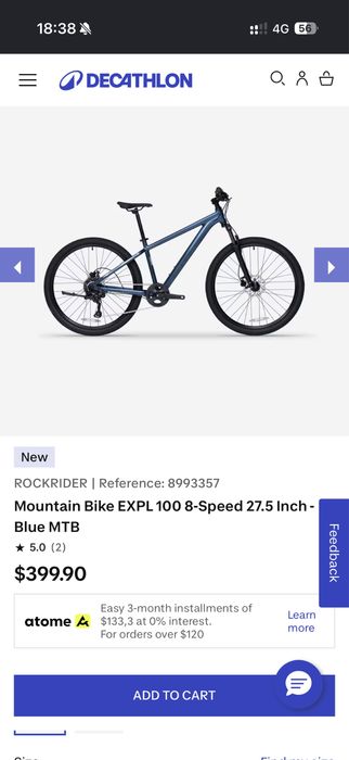 Bicicleta Mountain Bike expl 100 Rockrider