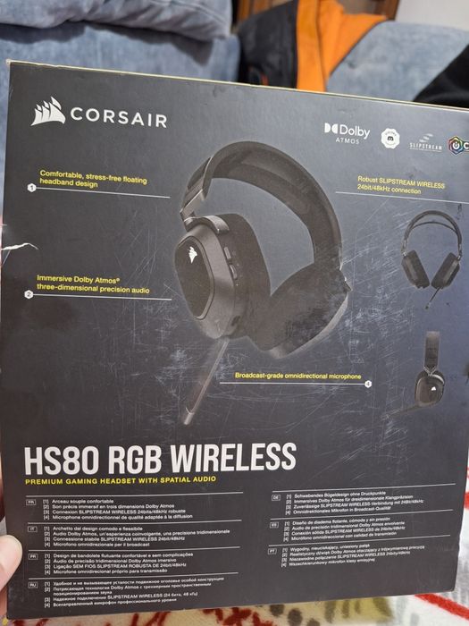 Casti gaming wireless Corsair HS80