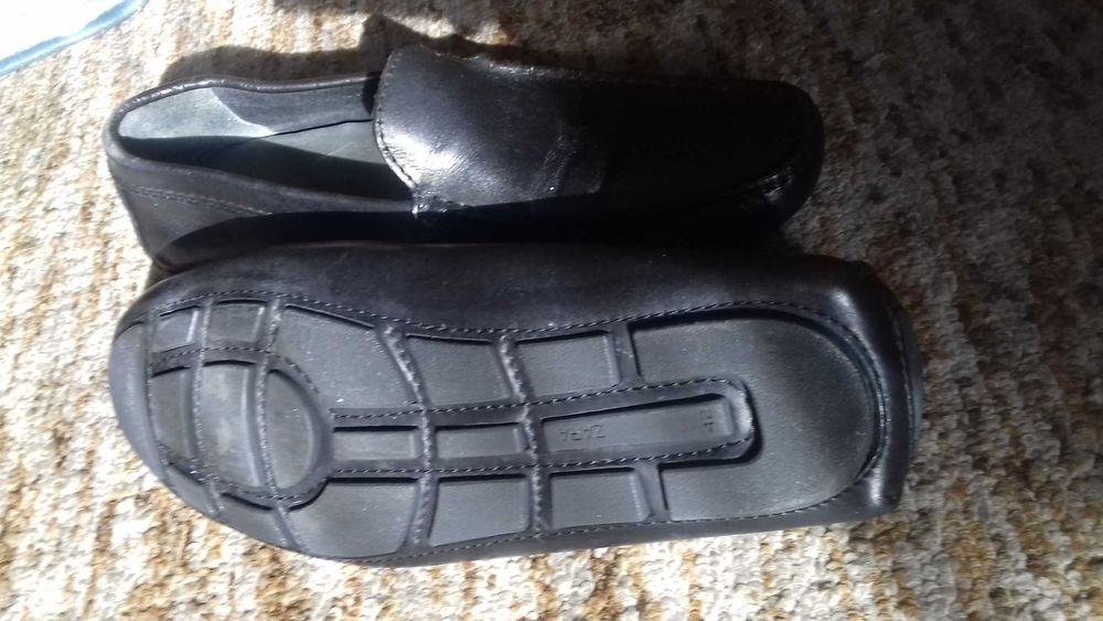 Качествени мокасини Zara, №42, черни, естествена кожа