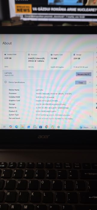 Acer Aspire E1 V5WE2 pret 100lei