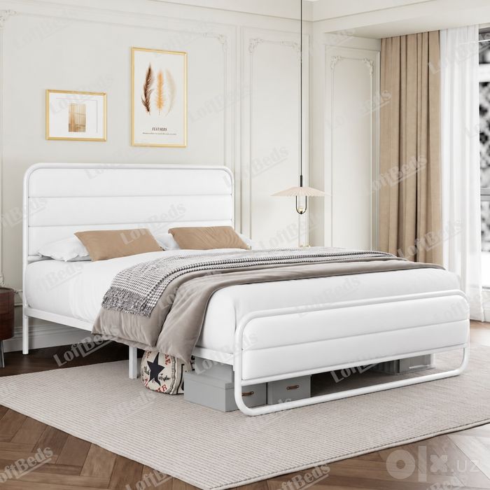 Кровать VELMORA двуспальнаяи односпальная, kalavat, matras, Loft