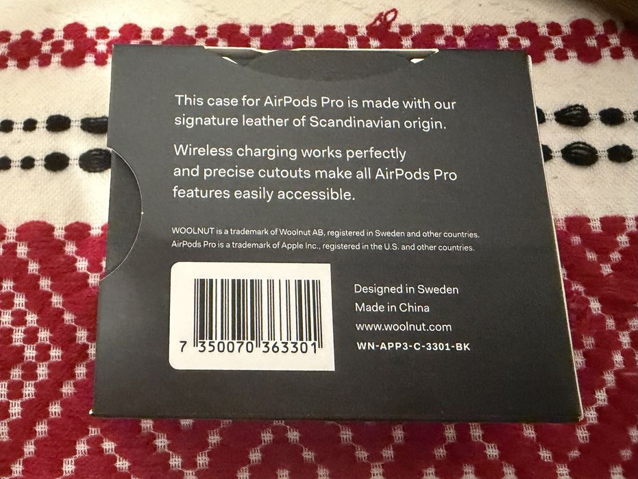 AirPods Pro3, Husă Piele WOOLNUT, Sigilată