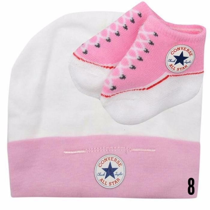 Комплекти "Шапка и чорапки (терлички) Nike и Converse (0-6)