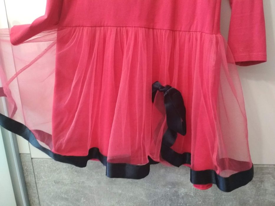 Памучна рокля с удължена талия, ръст 158