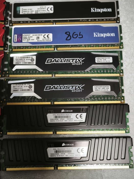 memorie ram 8gb ddr3 1600 mhz Kingston Corsair Crucial Geil G.Skill