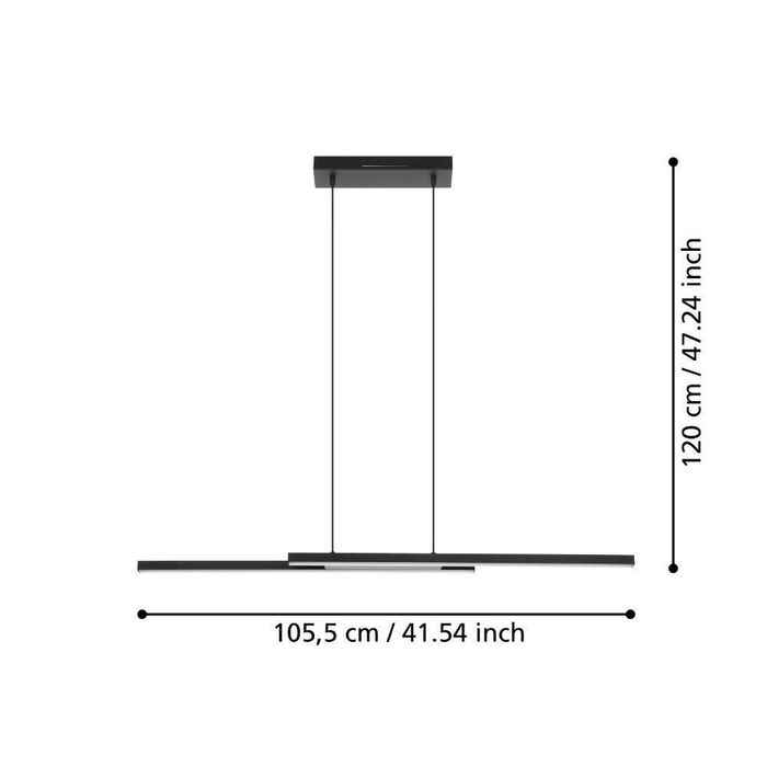 Lustră smart EGLO FRAIOLI-Z LED 2X17W IP20 900081