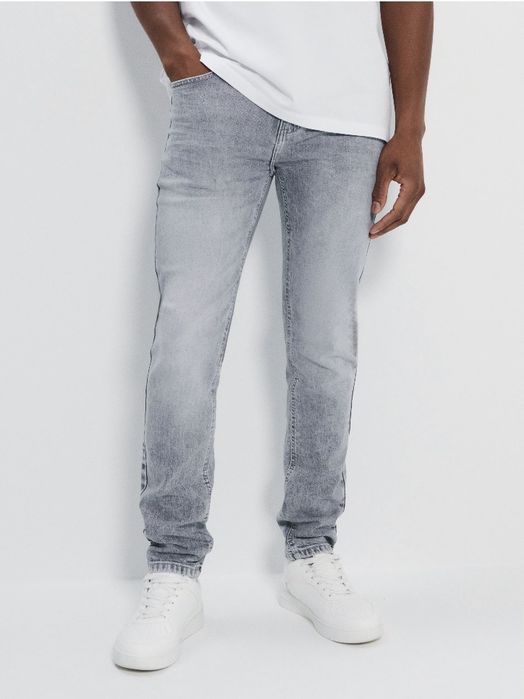 Blugi Gri Barbati Slim