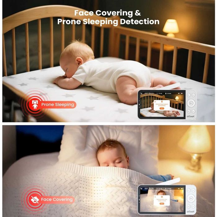 Видео бебефон ieGeek Baby 5 с приложение и Wifi