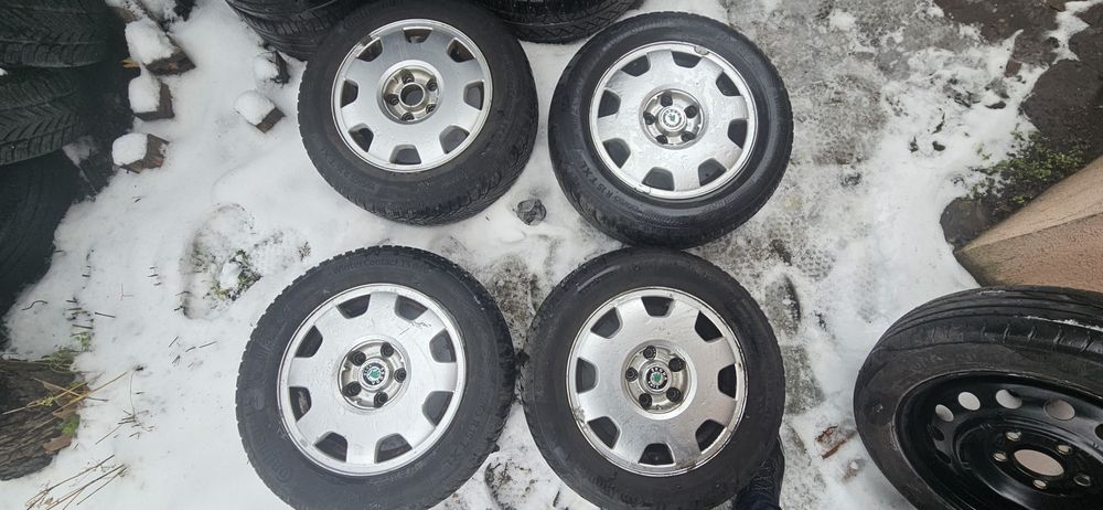 5/112/15 skoda octavia ал.джанти с зимни гуми continental 4броя