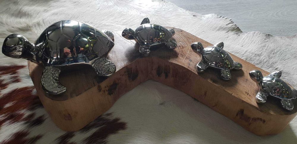 Decoratiune lemn Turtles / handmade