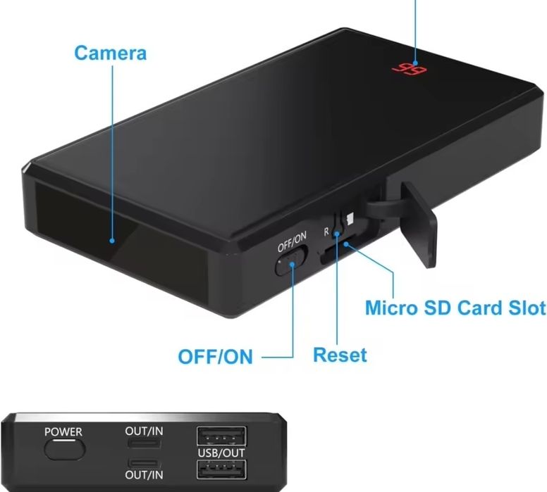 Vand camera spion wifi in power bank