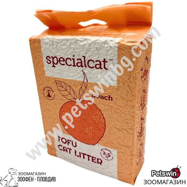Соева Котешка Тоалетна/Постелка - 2.5кг - аромат Праскова- Special Cat