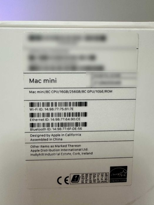 Apple Mac mini M1 (2020) – 16 GB RAM / 256 GB SSD – С оригинална кутия