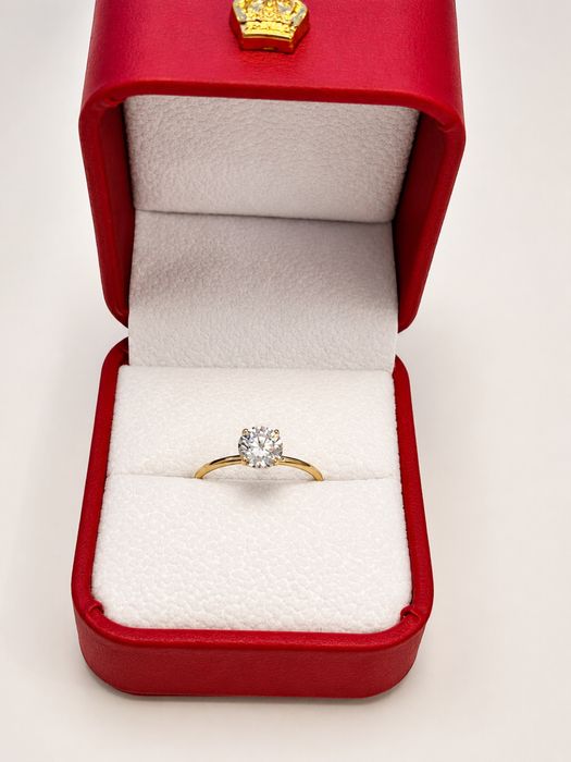 Златен Диамантен пръстен,14K | 1.04 ct Lab Grown Diamond | IGI | VS2 | Нов Размер 54
