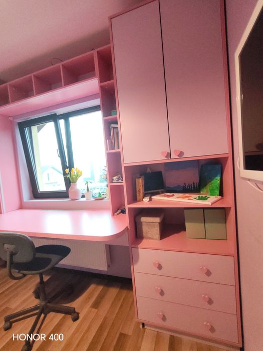 Mobilier camera tineret fete roz mov