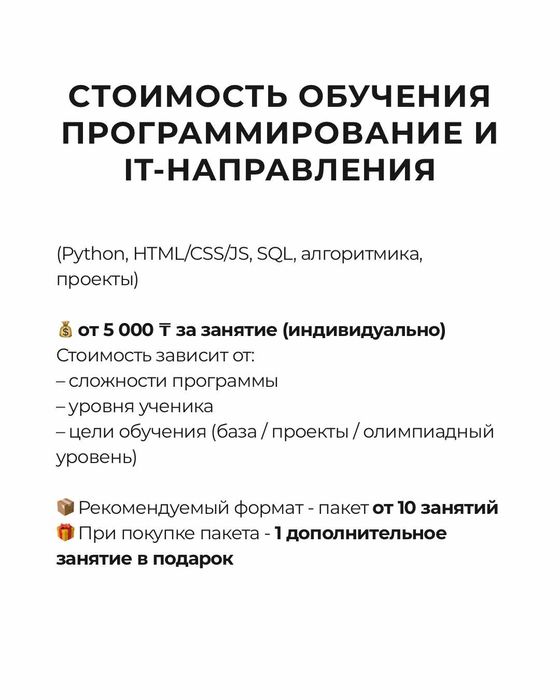 Репетитор по информатике и программированию | ЕНТ | Онлайн