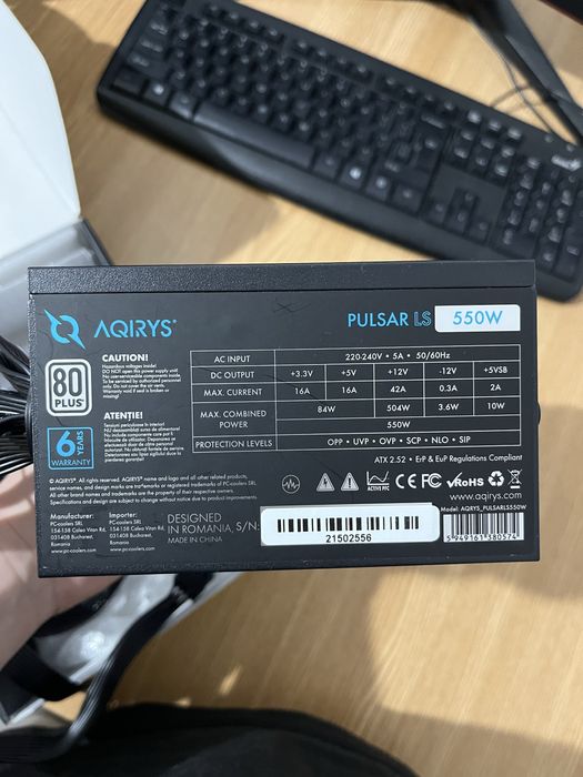 Sursa Aqirys pulsar 550w 80 plus